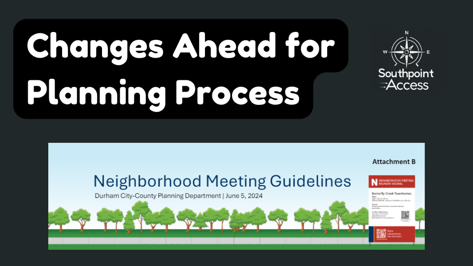 Changes Coming to Durham Neighborhood Meeting Process