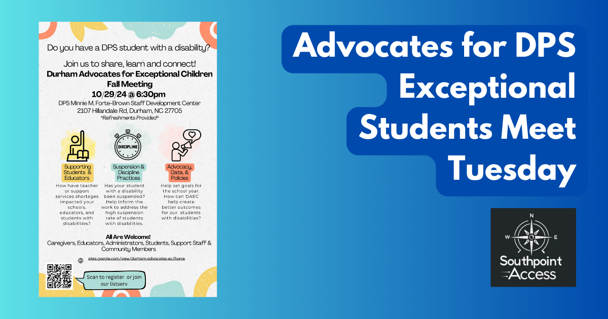 Durham Exceptional Children Advocates Hold Fall Meeting