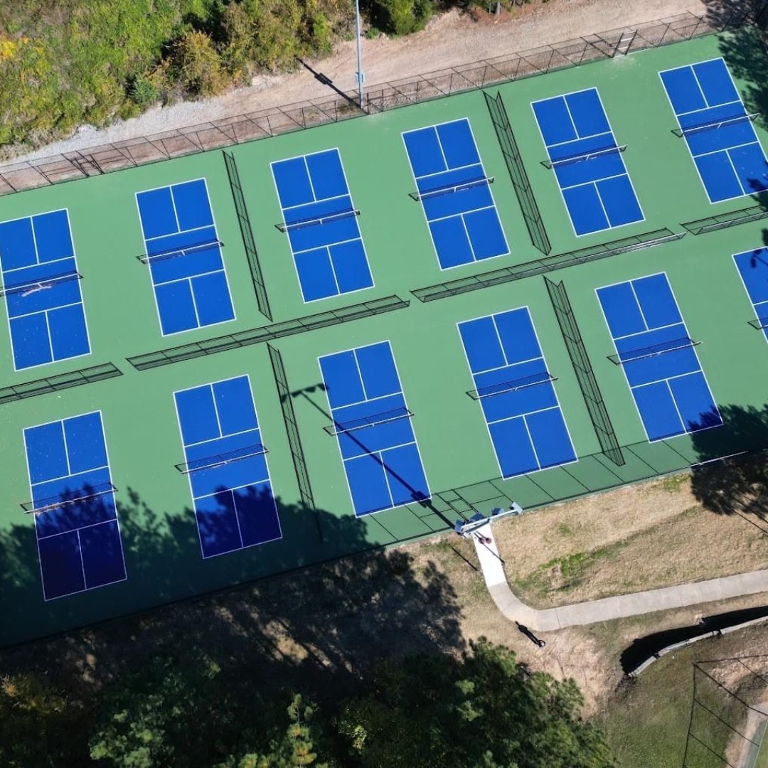 Pickleball courts at South Durham's Piney Wood Park.
